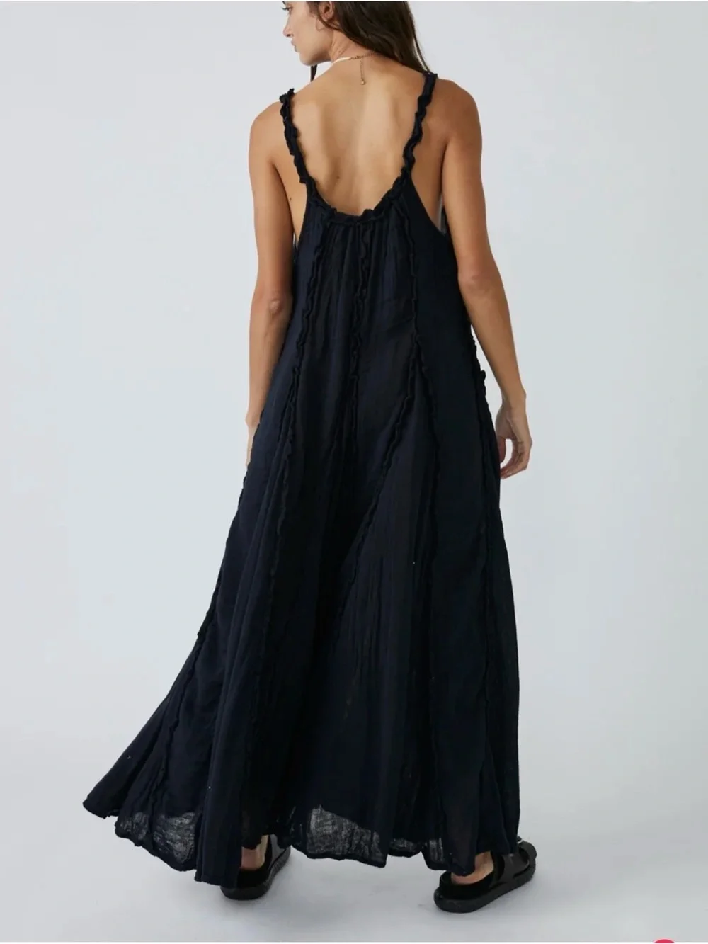 NWT Free People McKinley Maxi Dress XS BLACK